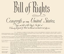 A Declaração dos Direitos da Constituição dos EUA protege as liberdades fundamentais dos cidadãos dos Estados Unidos.